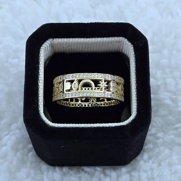 Neo Relique Gold💛 Double✌️ Band Ring💍 with Symbols - NIB - Picture 14 of 16
